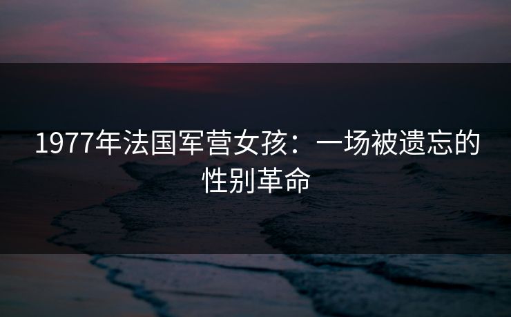 1977年法国军营女孩：一场被遗忘的性别革命